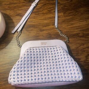 Guess Purple Crossbody Bag with Quilted Texture